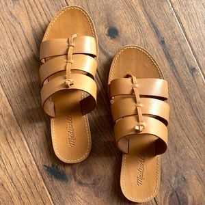 Madewell Leather Slides - Practically NEW!